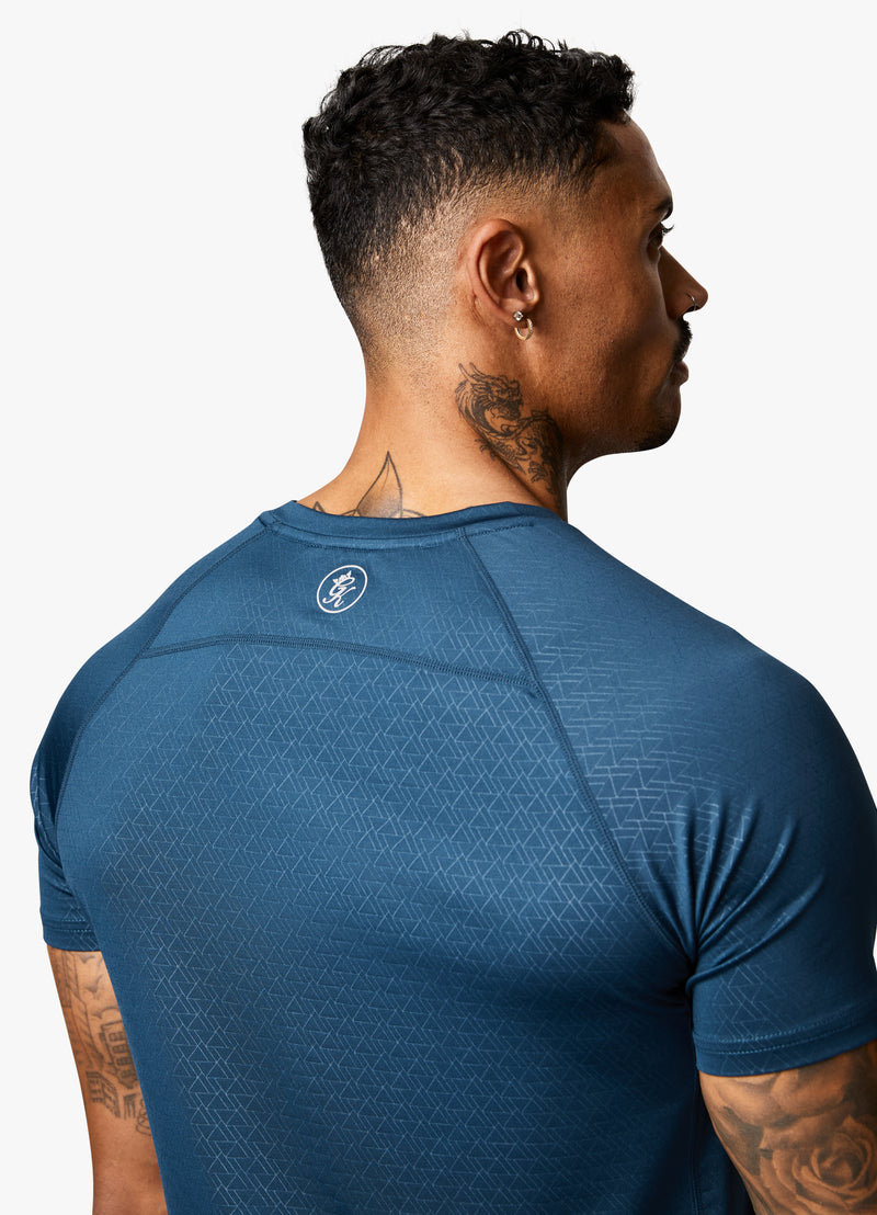 Gym King Debossed Energy Tee - Deep Blue
