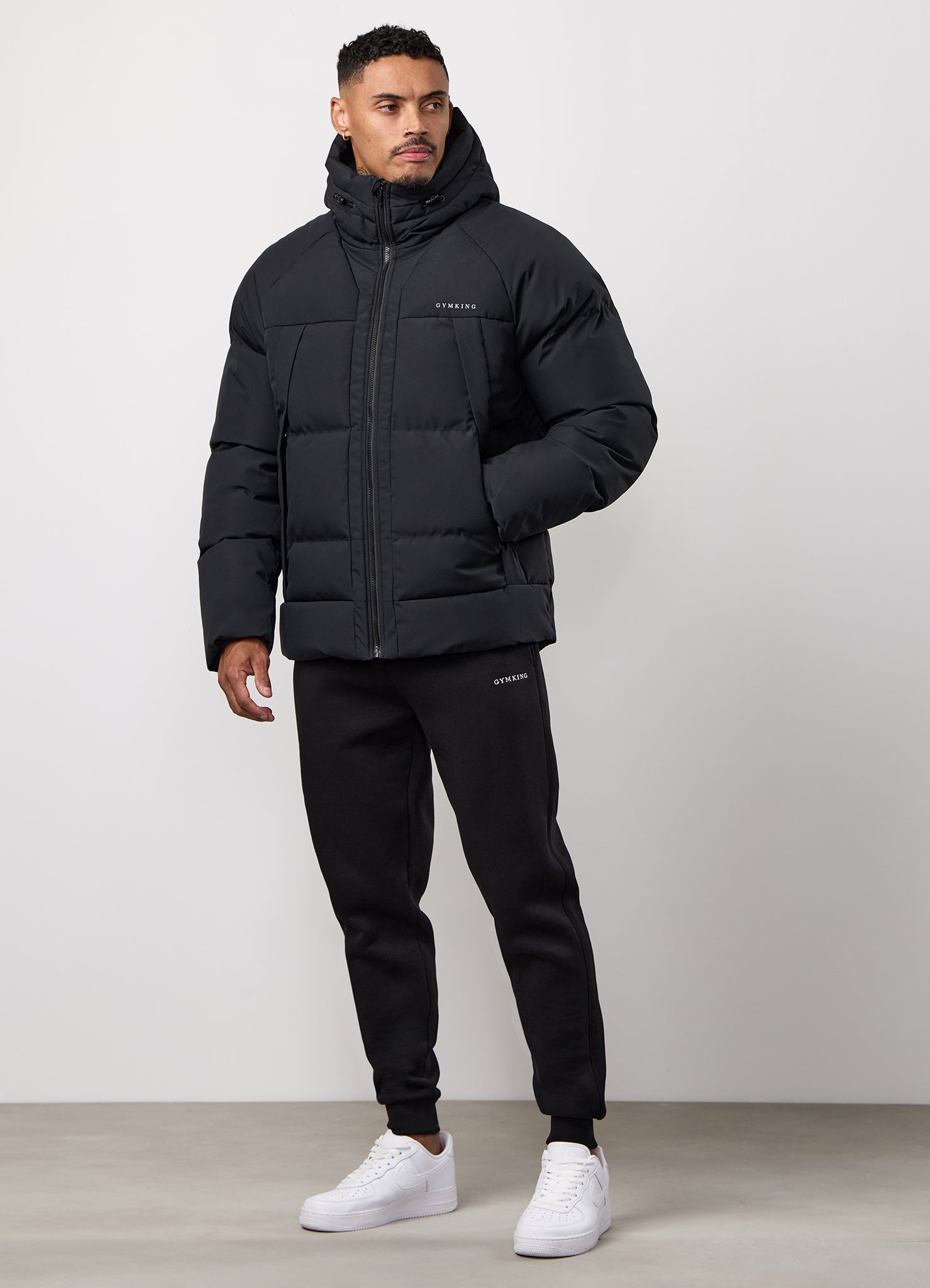 Gym King Discipline Puffer Jacket - Black
