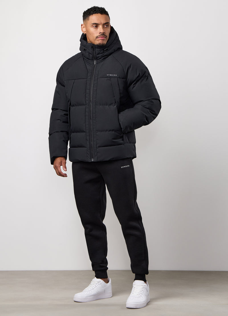 Gym King Discipline Puffer Jacket - Black
