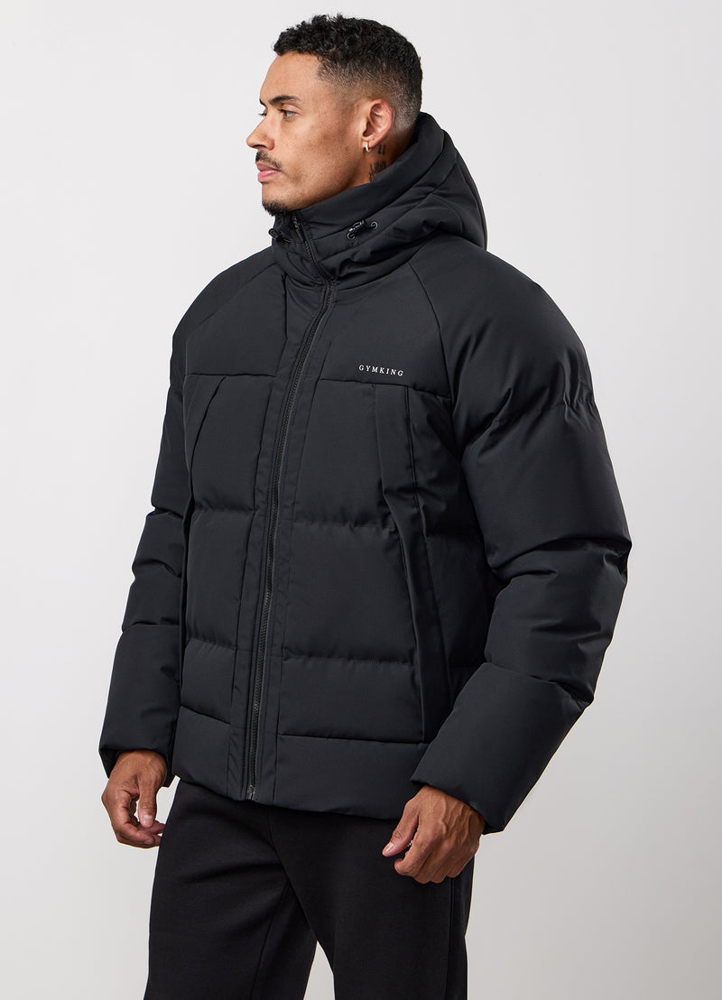 Gym King Discipline Puffer Jacket - Black