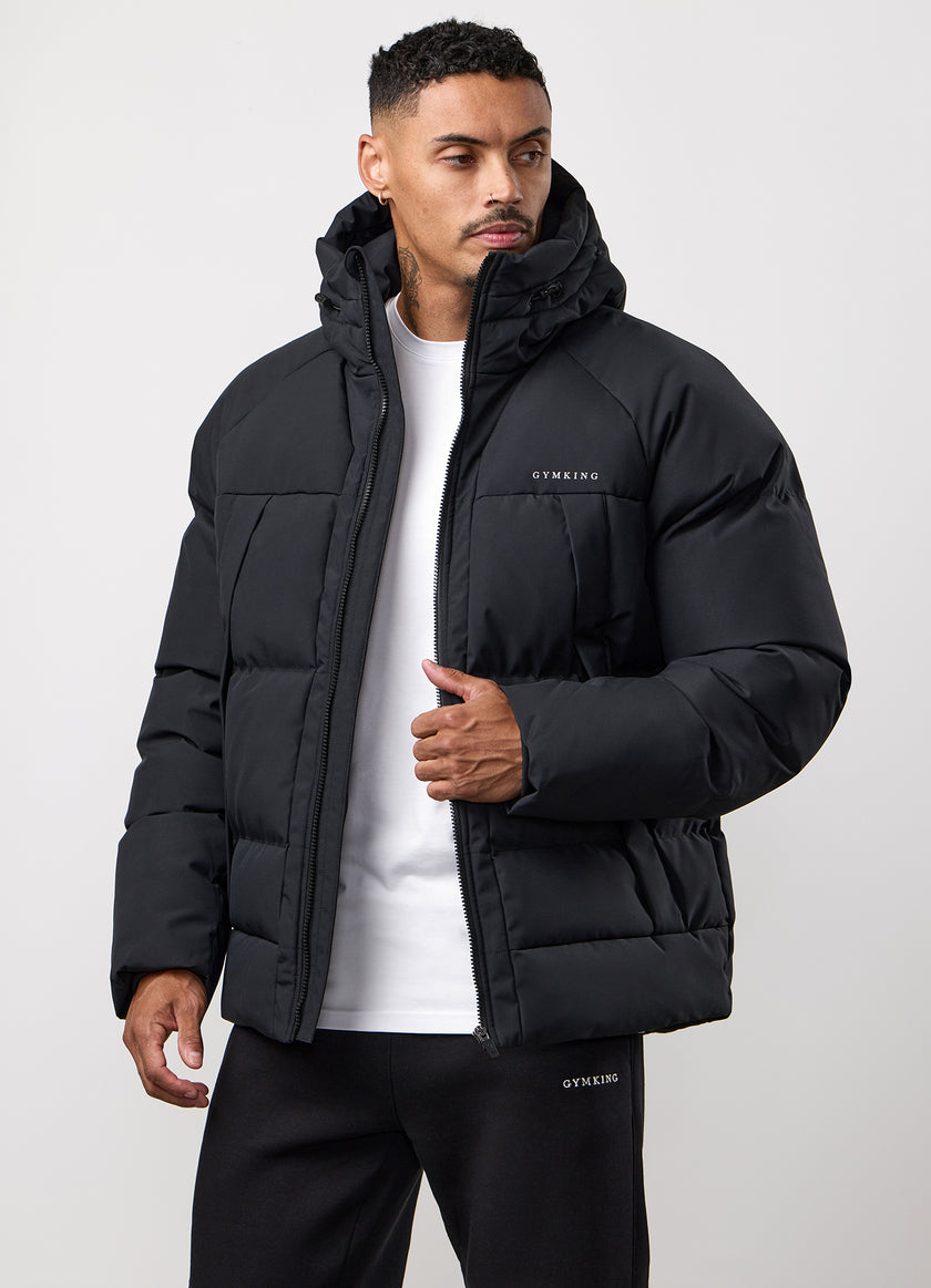 Gym King Discipline Puffer Jacket - Black