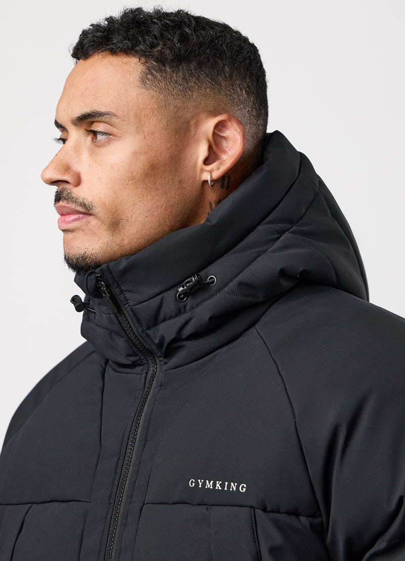 Gym King Discipline Puffer Jacket - Black