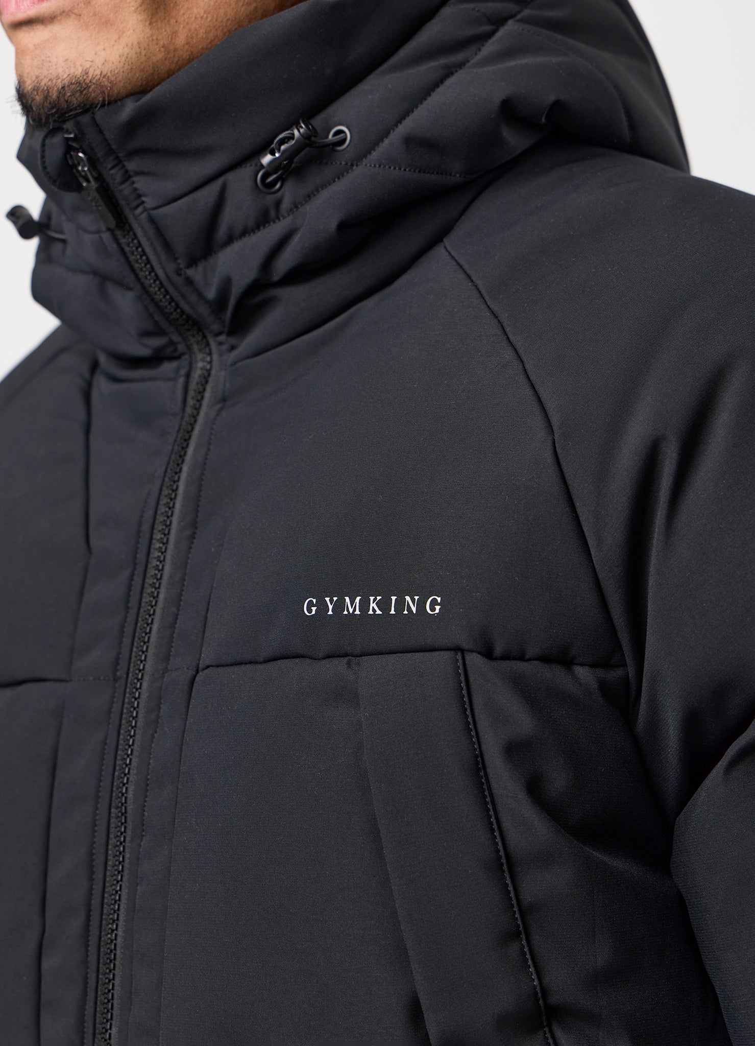 Gym King Discipline Puffer Jacket - Black