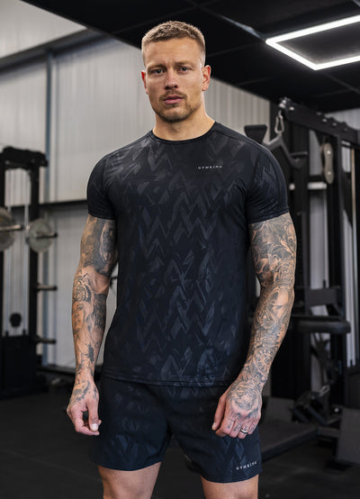 Gym King Debossed Peak Tee - Black