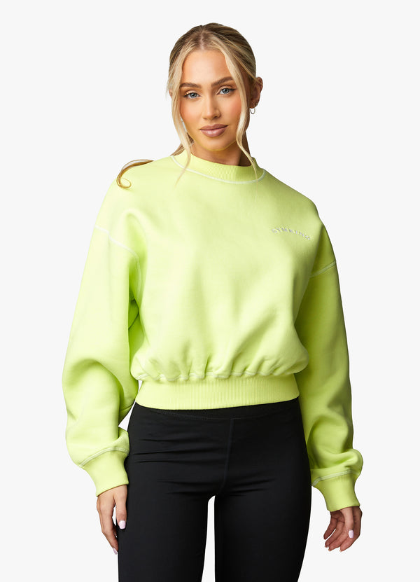 Gym King Recovery Fleece Crew - Lime
