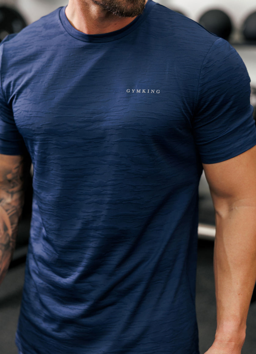 Gym King Dynamic Training Tee - Oxford Blue
