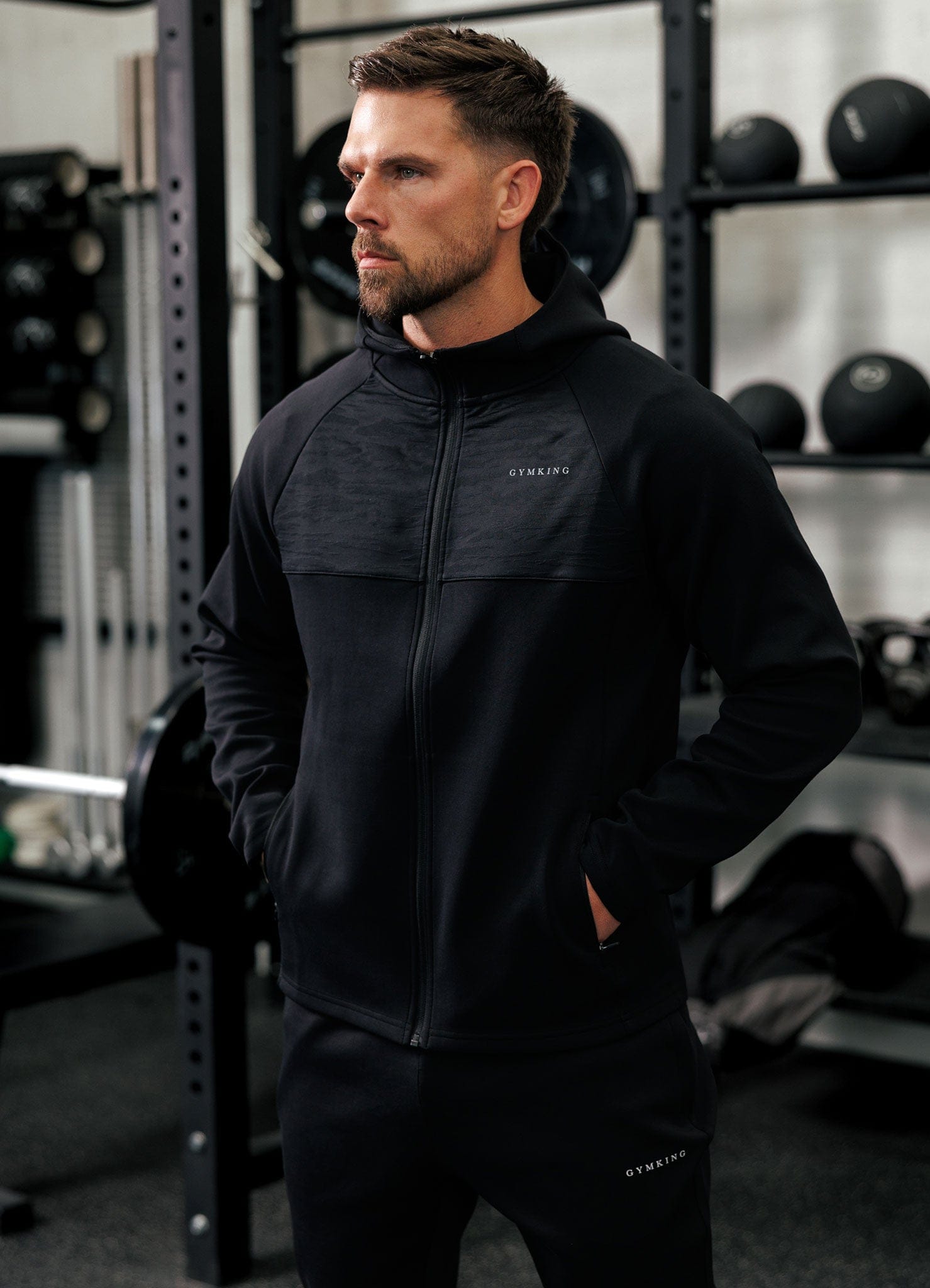 Gym King Dynamic Training Hoodie - Black