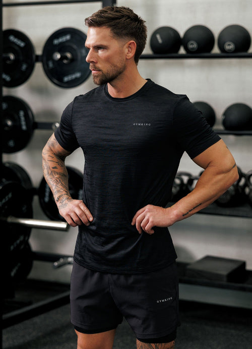 Gym King Dynamic Training T-Shirt - Black