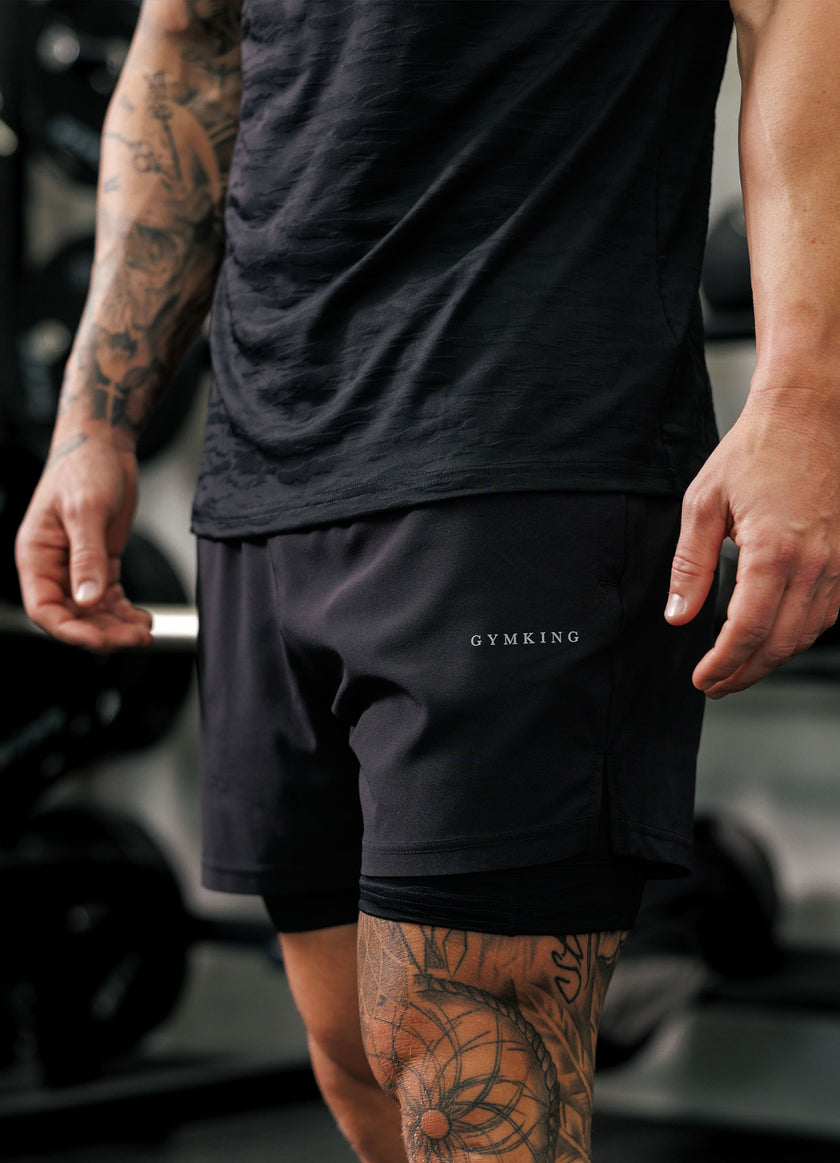Gym King Dynamic Performance 2-In-1 Short - Black