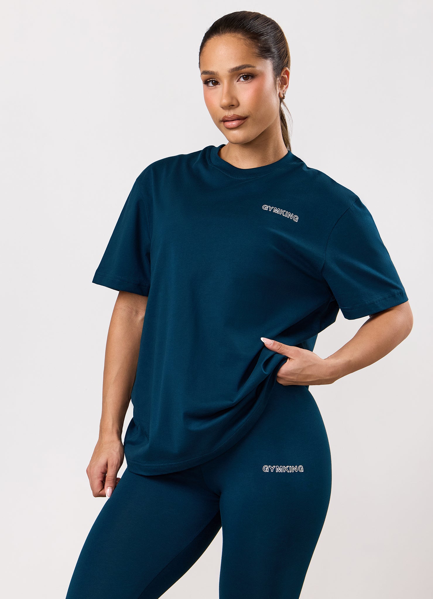 Gym King Dynamic Boyfriend Tee - Oil Blue
