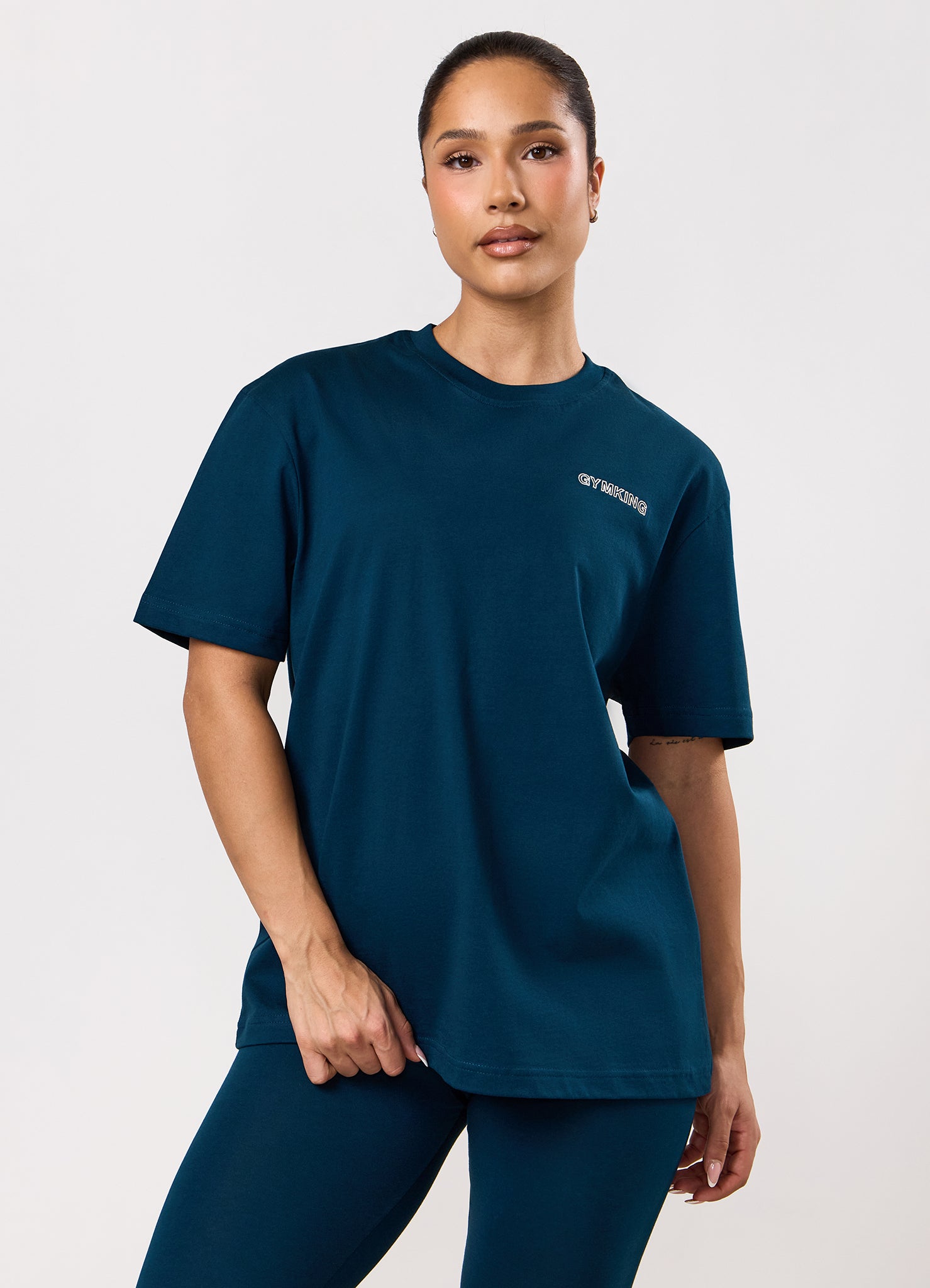 Gym King Dynamic Boyfriend Tee - Oil Blue