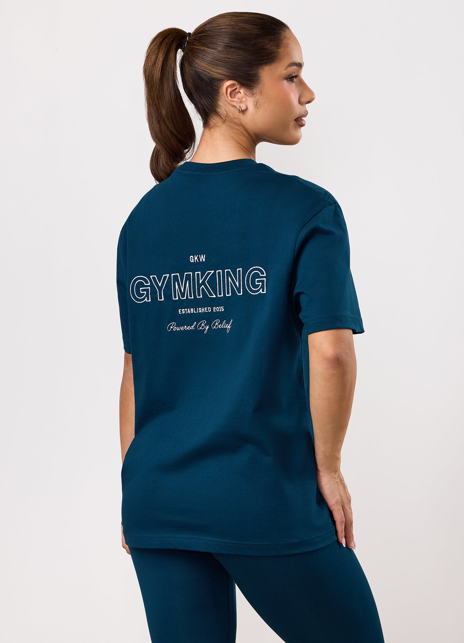 Gym King Dynamic Boyfriend Tee - Oil Blue