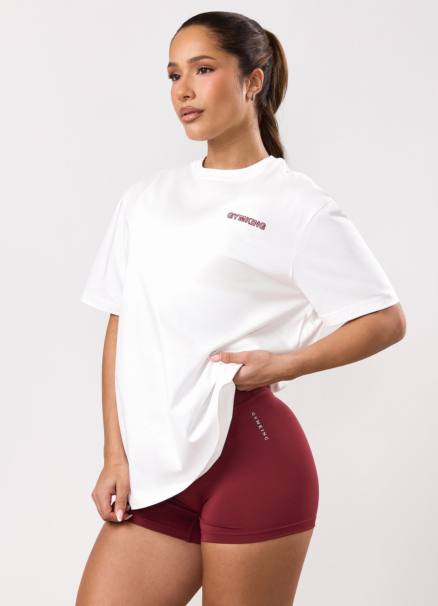 Gym King Dynamic Boyfriend Tee - Cream