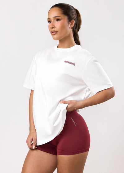 Gym King Dynamic Boyfriend Tee - Cream