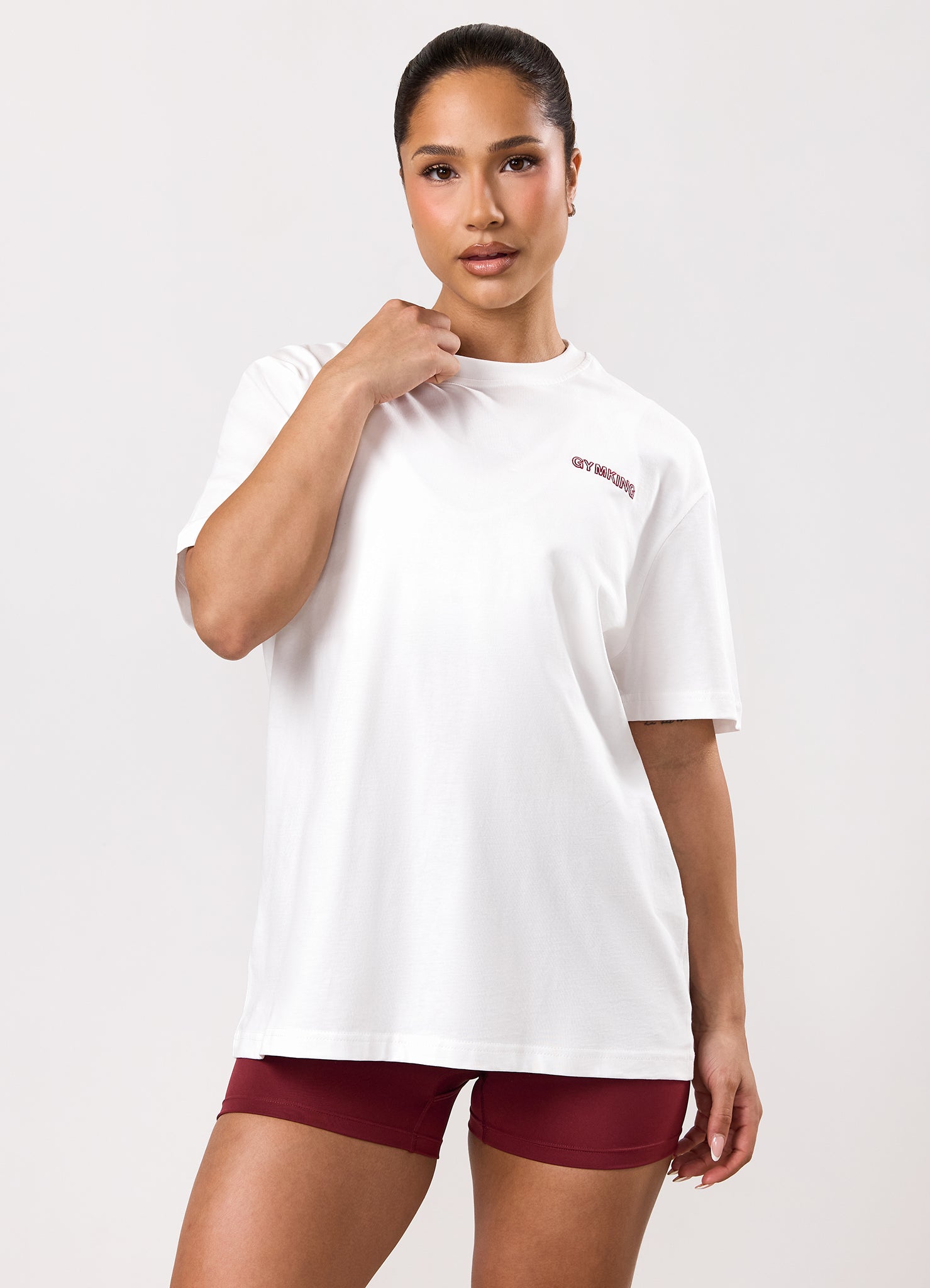 Gym King Dynamic Boyfriend Tee - Cream