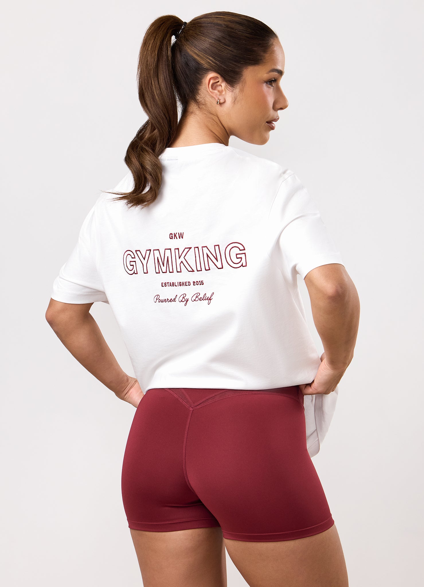 Gym King Dynamic Boyfriend Tee - Cream