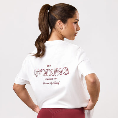 Gym King Dynamic Boyfriend Tee - Cream