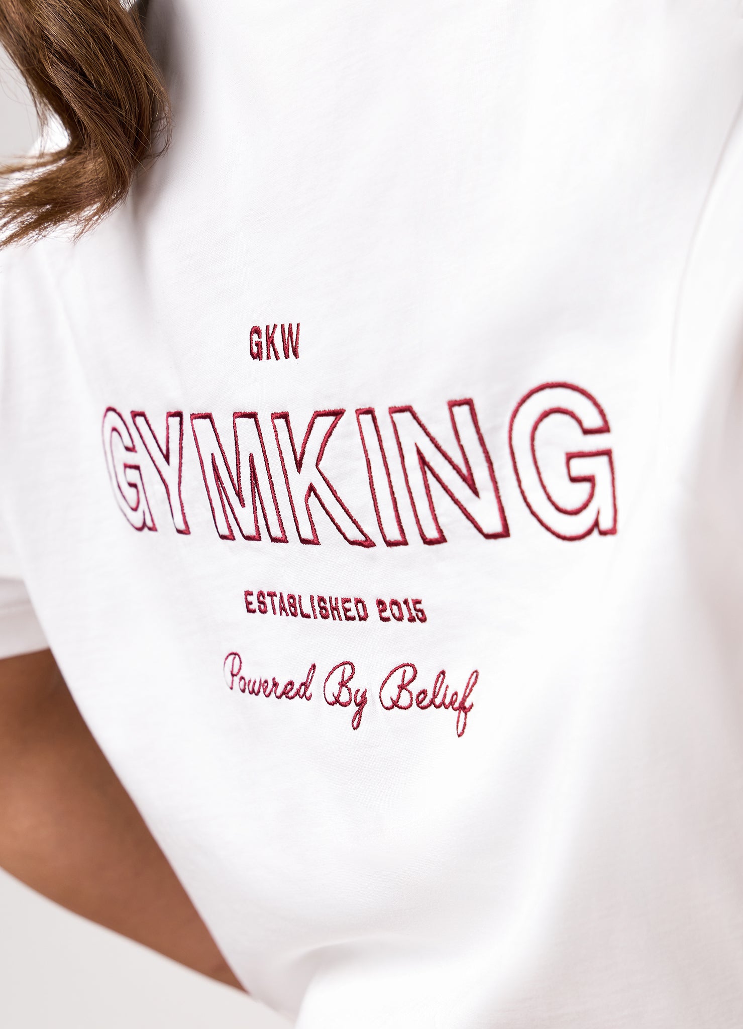 Gym King Dynamic Boyfriend Tee - Cream