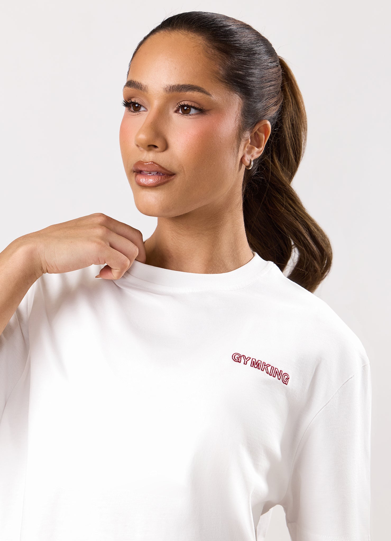 Gym King Dynamic Boyfriend Tee - Cream