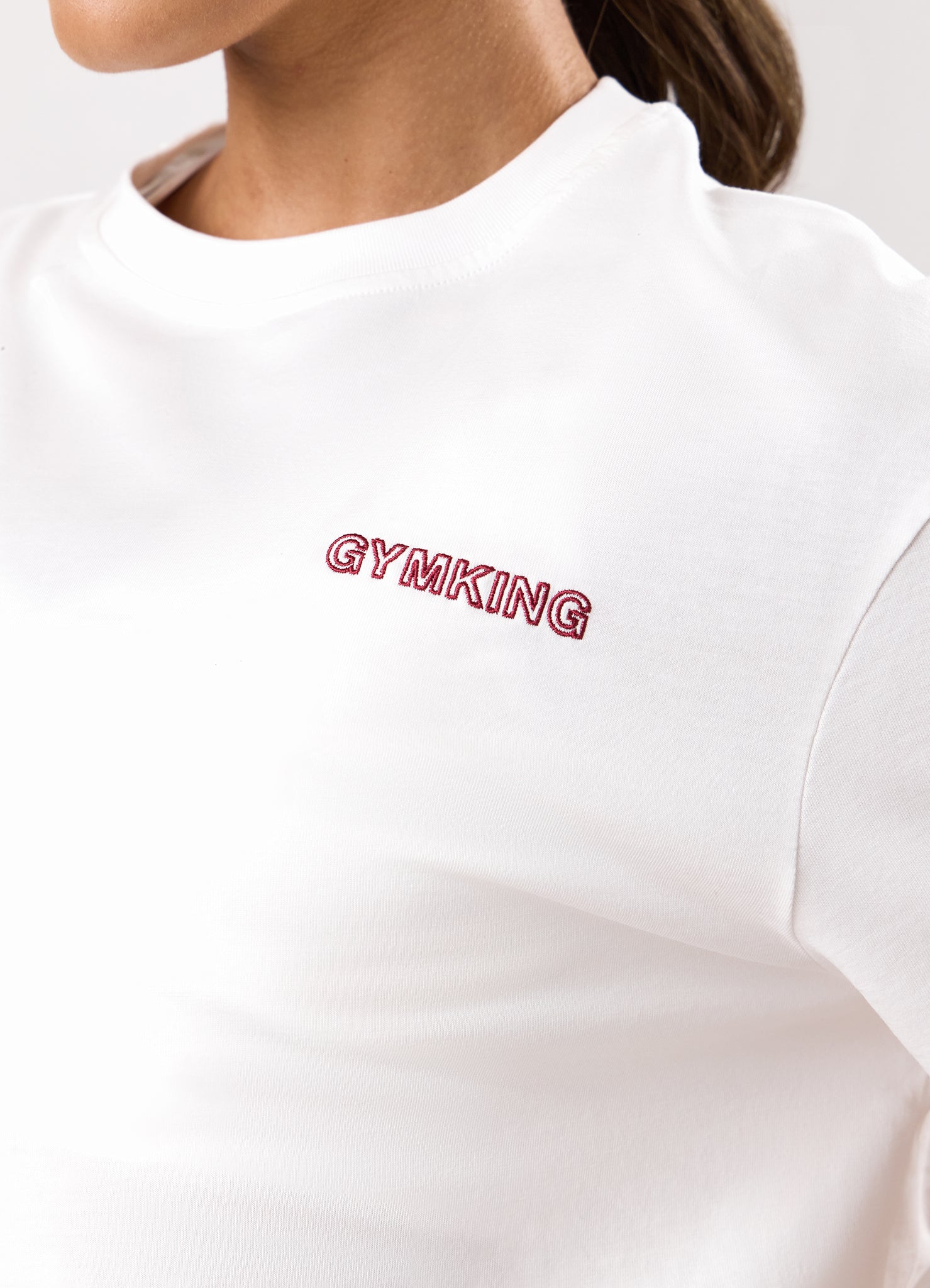 Gym King Dynamic Boyfriend Tee - Cream