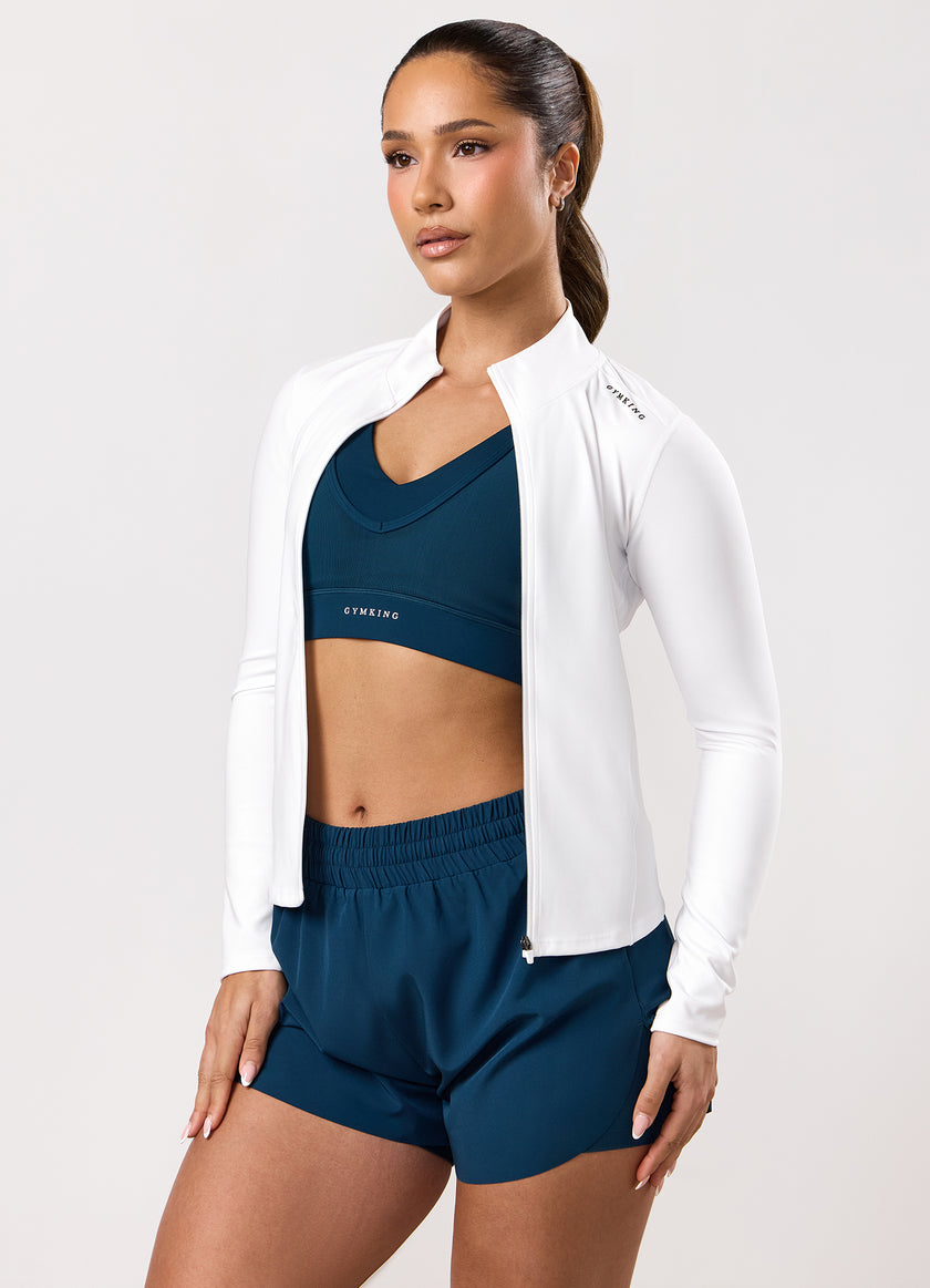 Gym King Dynamic Full Zip Funnel - White