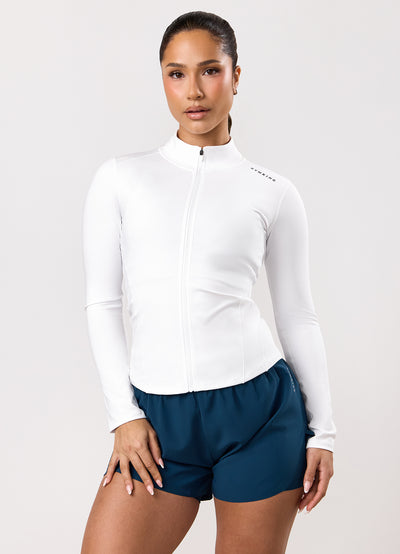 Gym King Dynamic Full Zip Funnel - White