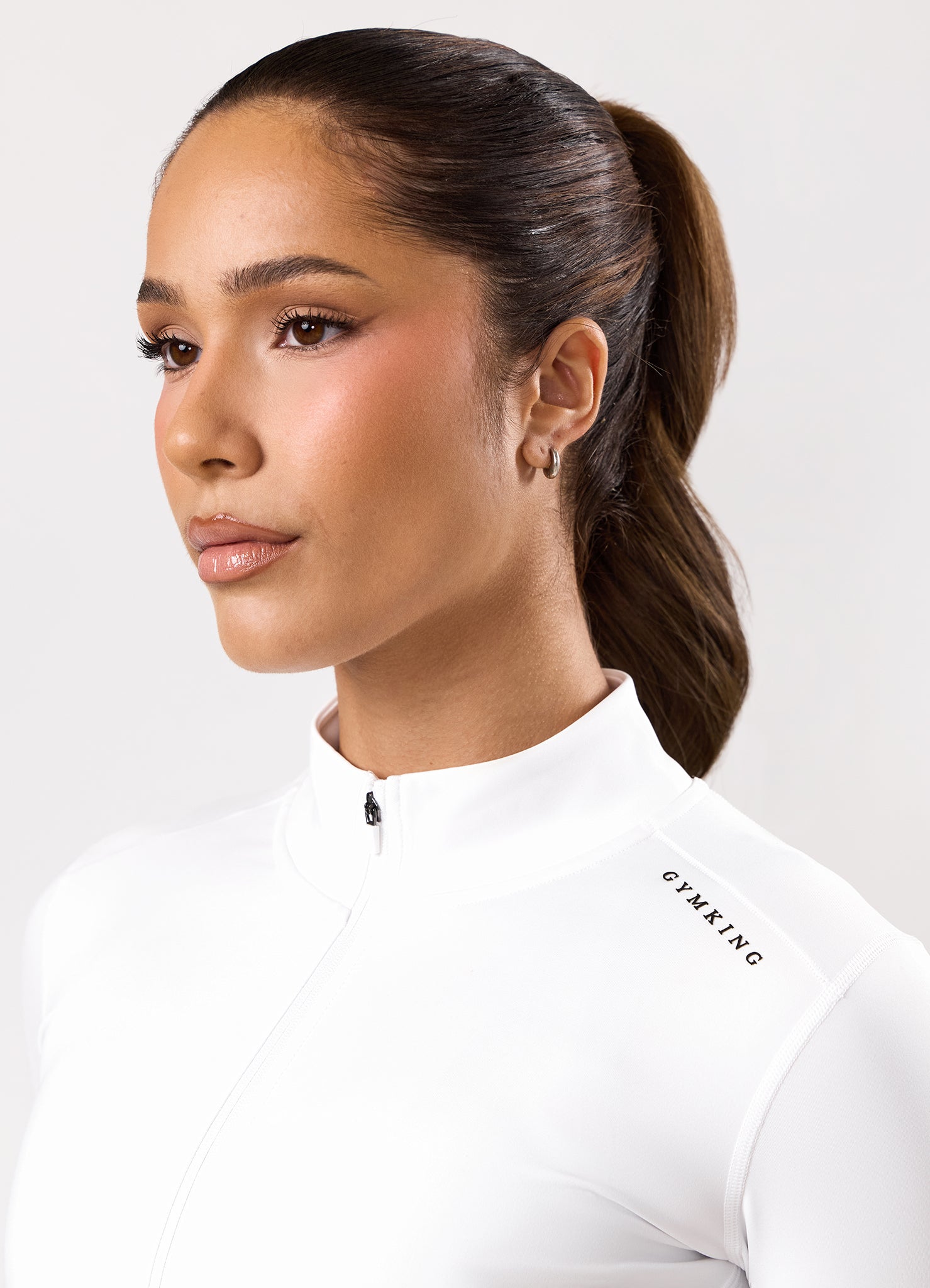 Gym King Dynamic Full Zip Funnel - White