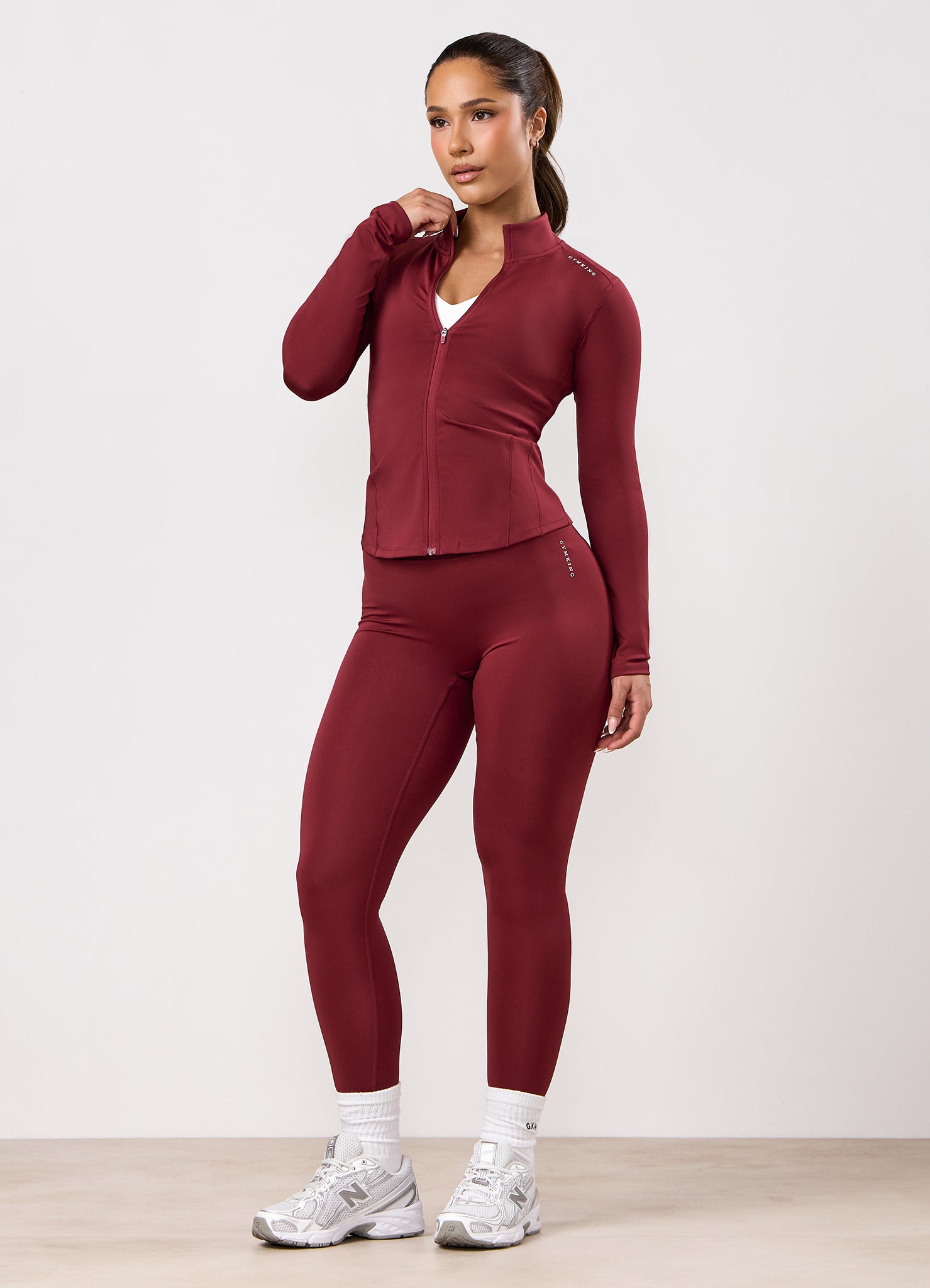 Gym King Dynamic Full Zip Funnel - Ruby Red