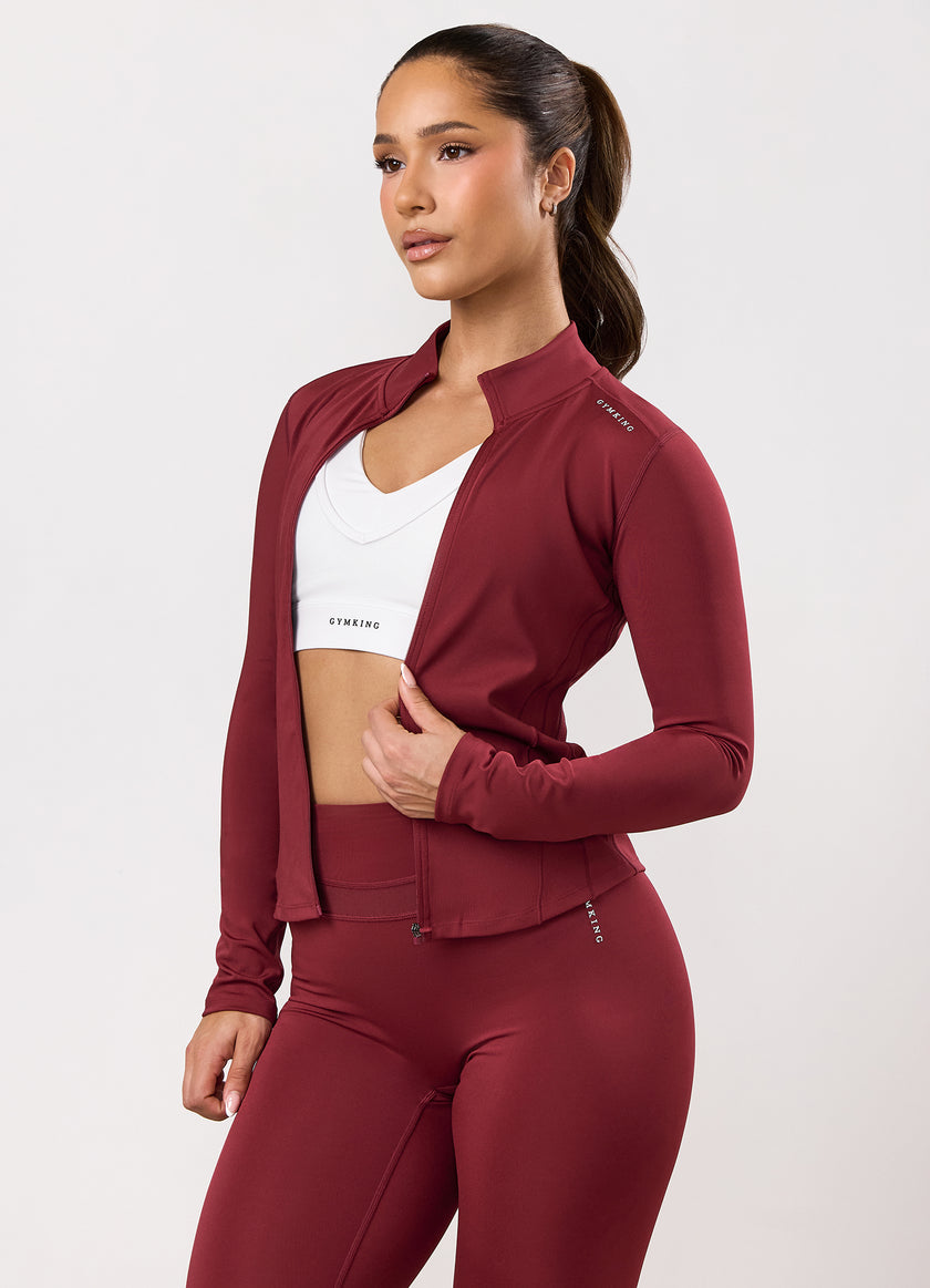 Gym King Dynamic Full Zip Funnel - Ruby Red