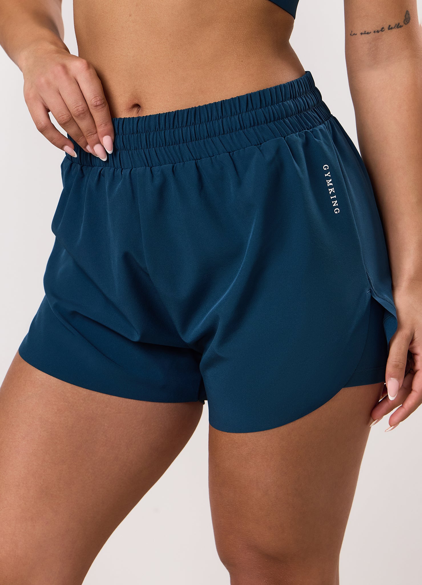 Gym King Dynamic 2-In-1 Short - Oil Blue