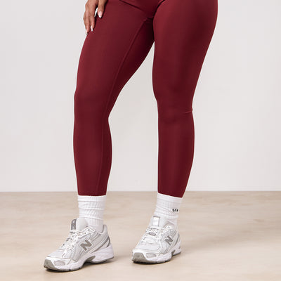 Gym King Dynamic Mesh Panel Legging - Ruby Red