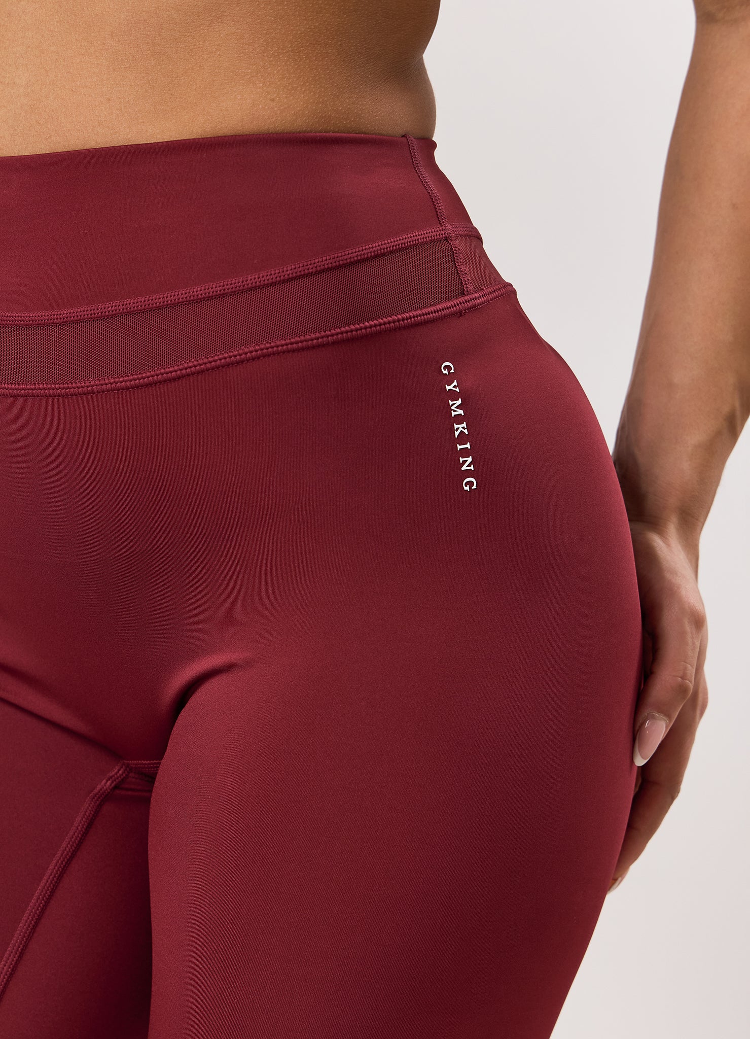 Gym King Dynamic Mesh Panel Legging - Ruby Red