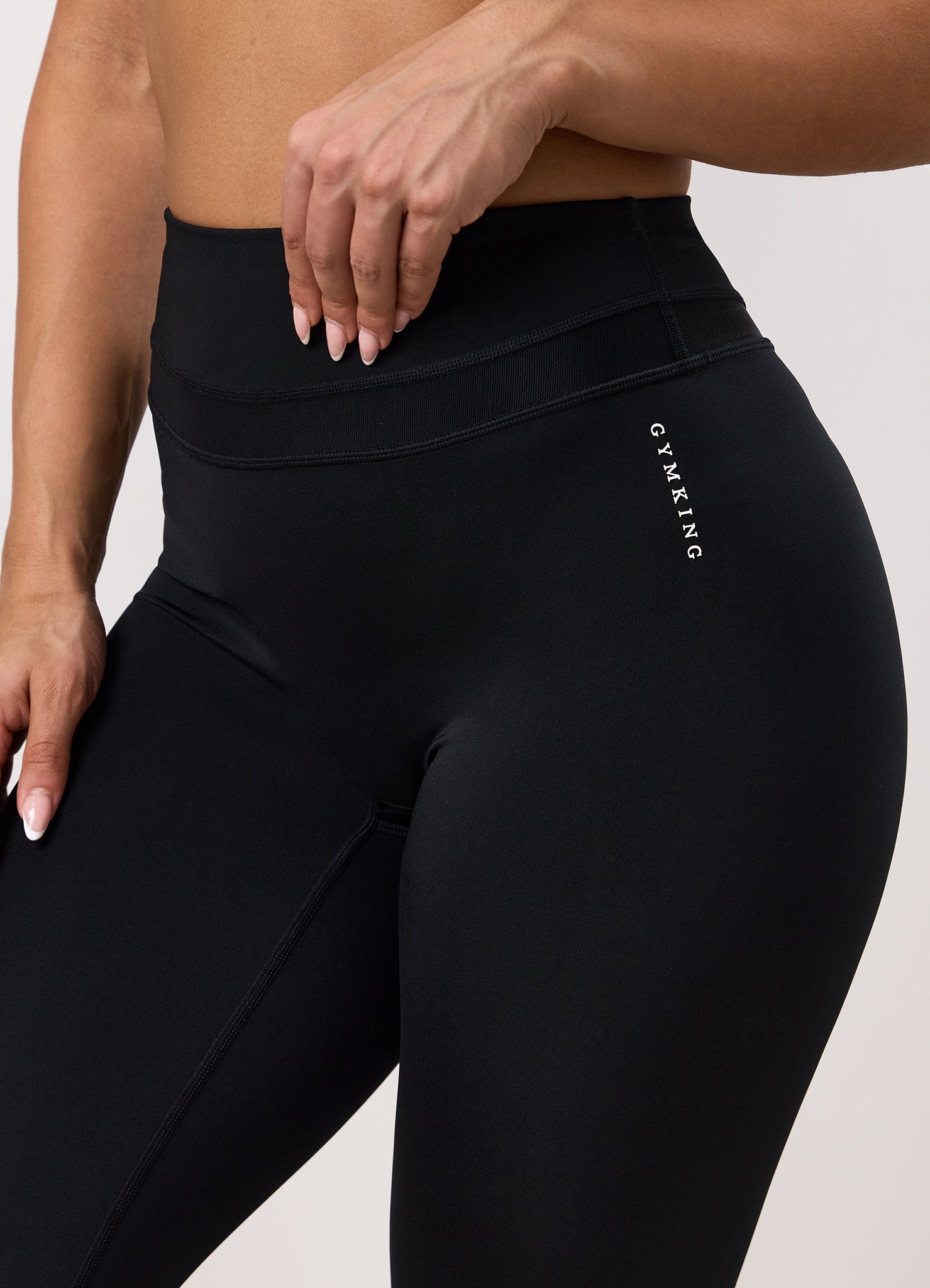 Gym King Dynamic Mesh Panel Legging - Black