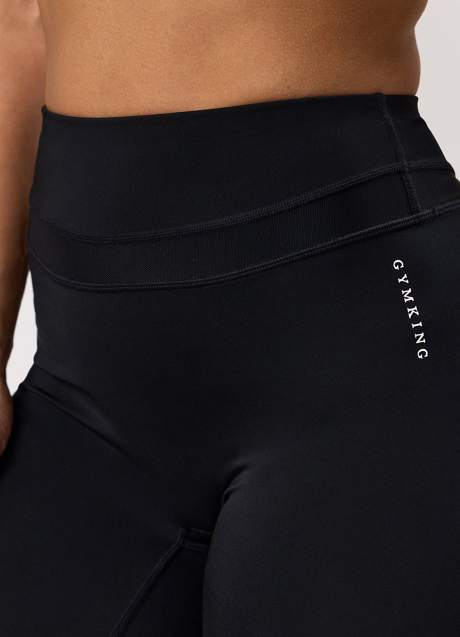 Gym King Dynamic Mesh Panel Legging - Black