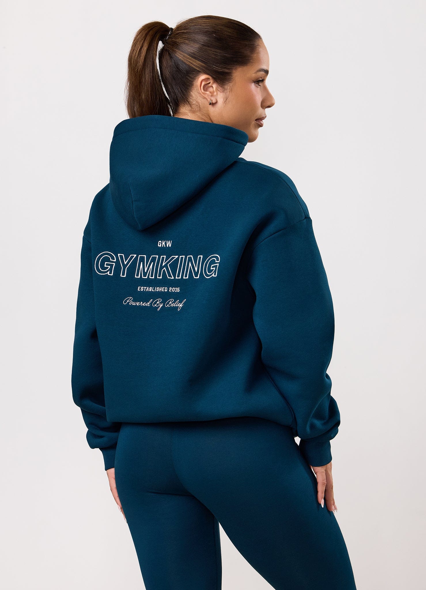 Gym King Dynamic Oversized Hoodie - Oil Blue