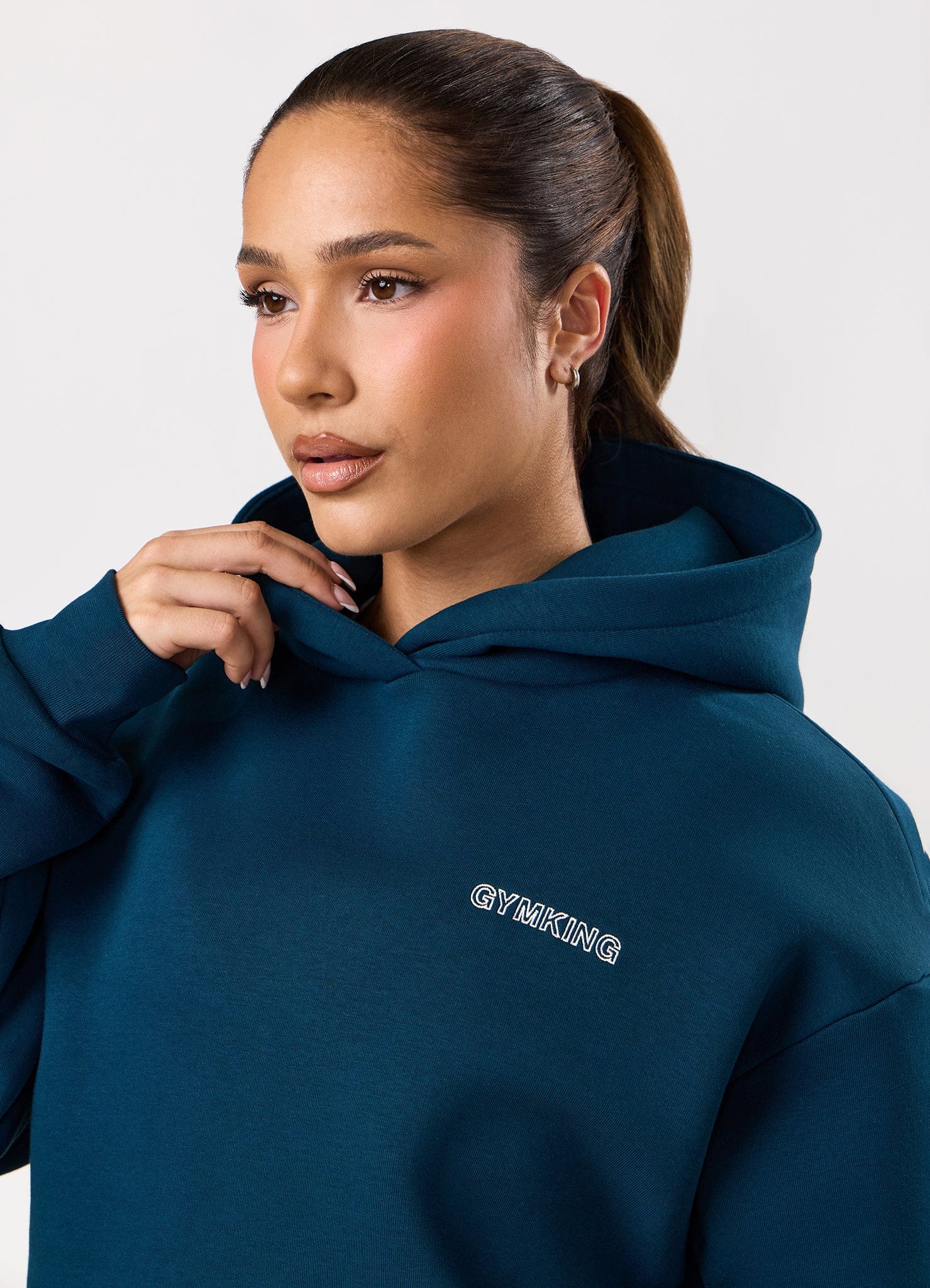 Gym King Dynamic Oversized Hoodie - Oil Blue