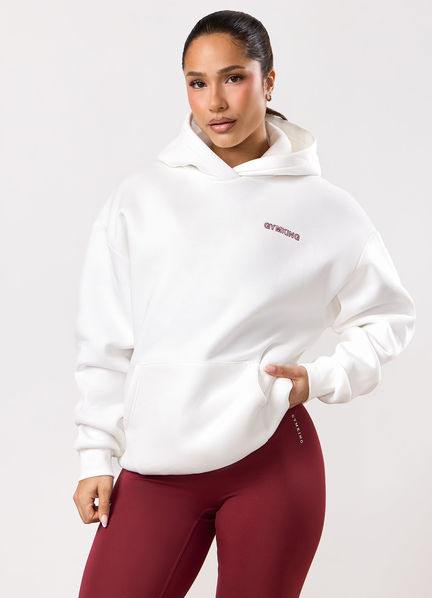 Gym King Dynamic Oversized Hood - Cream