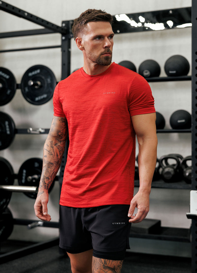 Gym King Dynamic Training Tee - Blood Stone