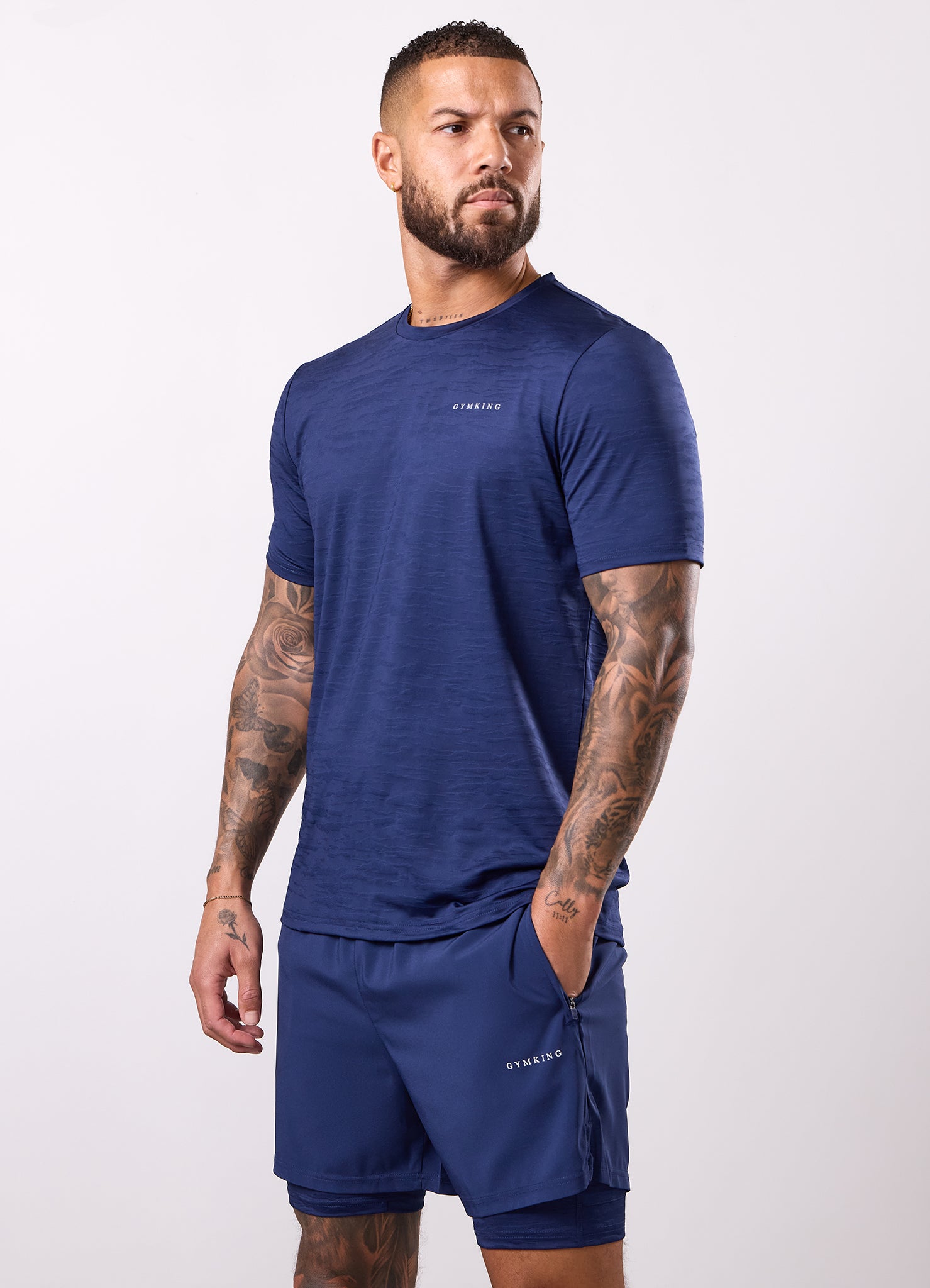 Gym King Dynamic Training Tee - Oxford Blue