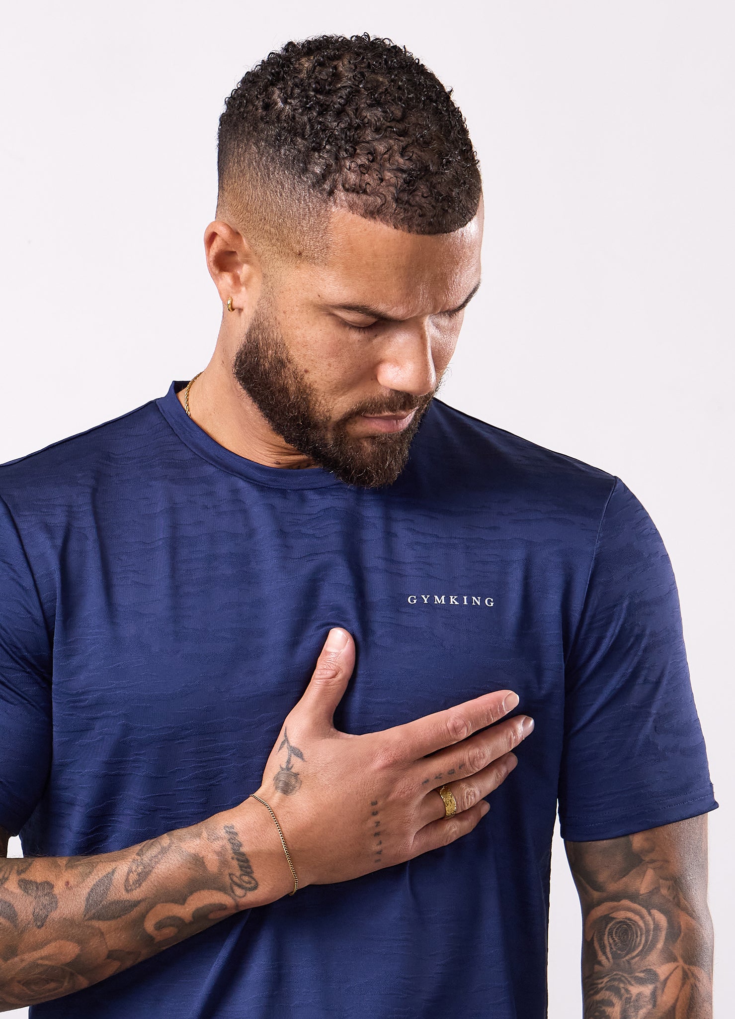 Gym King Dynamic Training Tee - Oxford Blue