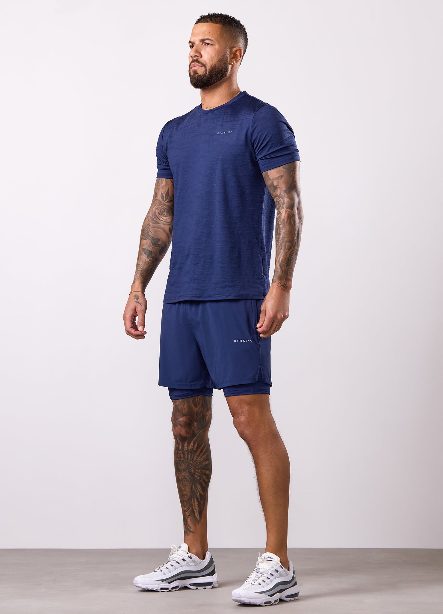 Gym King Dynamic Training Tee - Oxford Blue