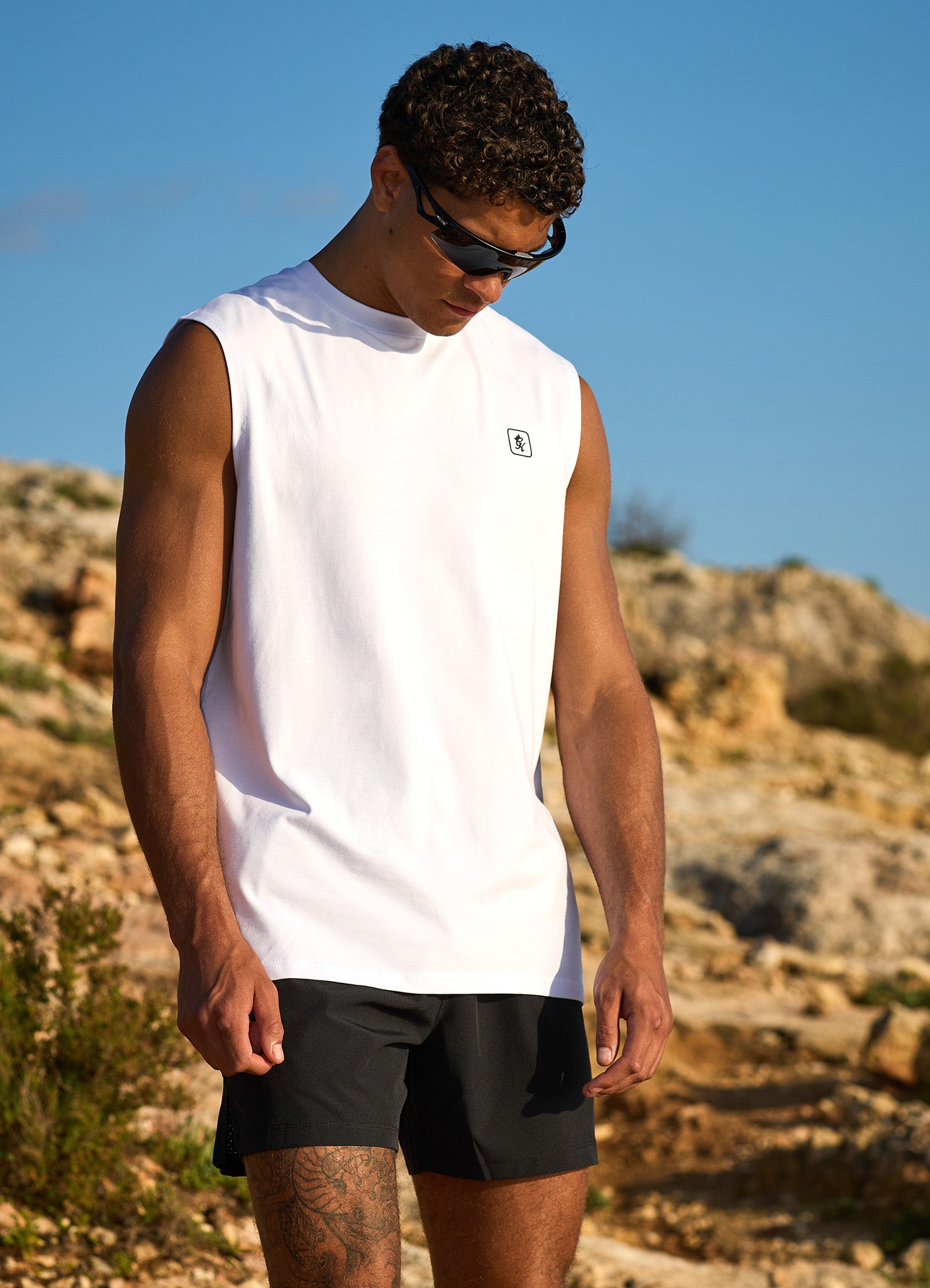 Gym King Aventus Jersey Vest - White