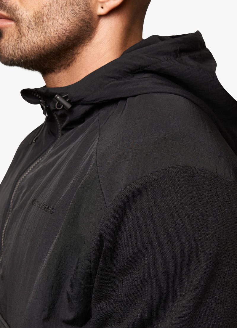 Gym King Eclipse 1/4 Zip Overhead Jacket - Black