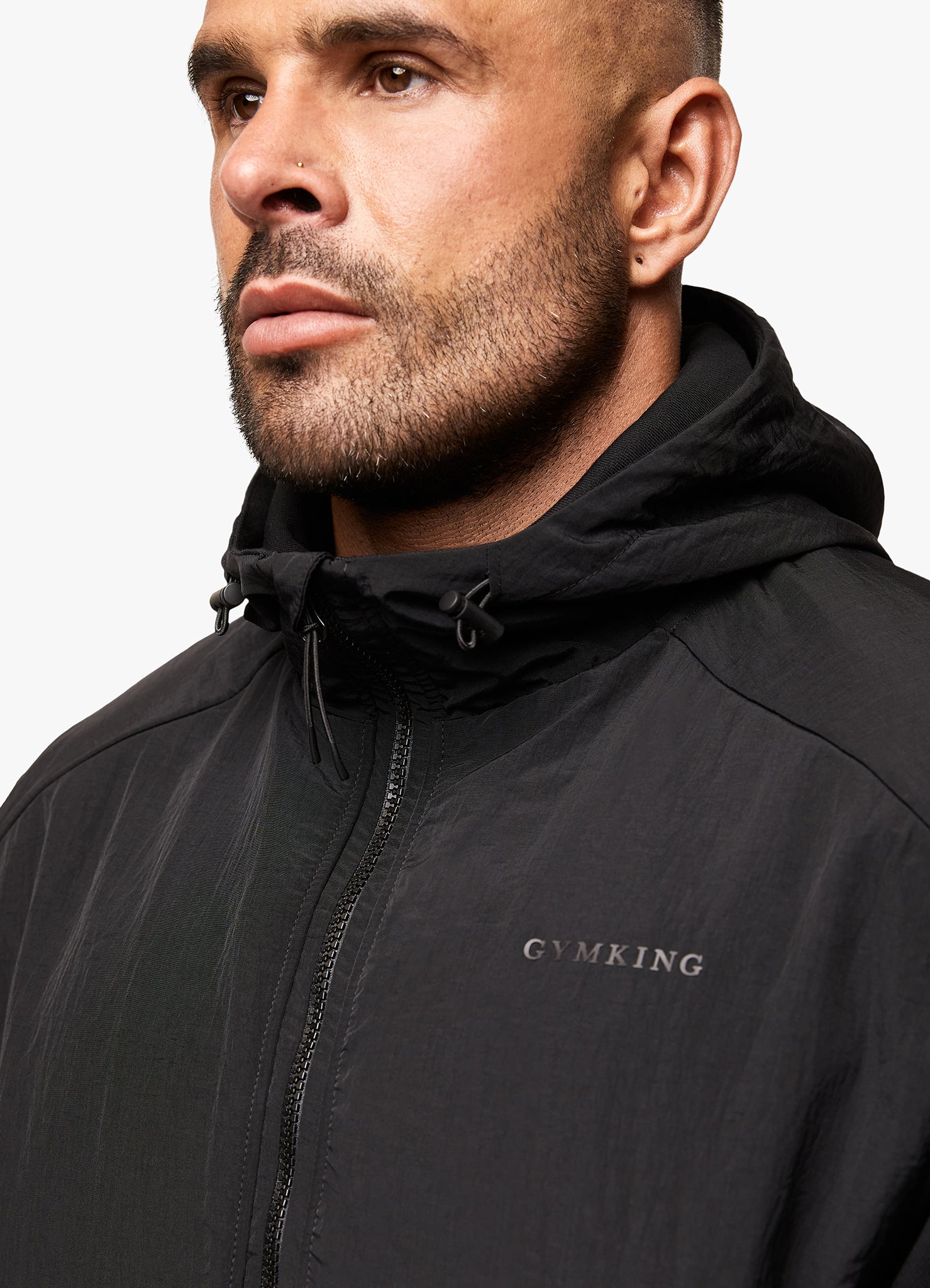 Gym King Eclipse 1 4 Zip Overhead Jacket Black GYM KING