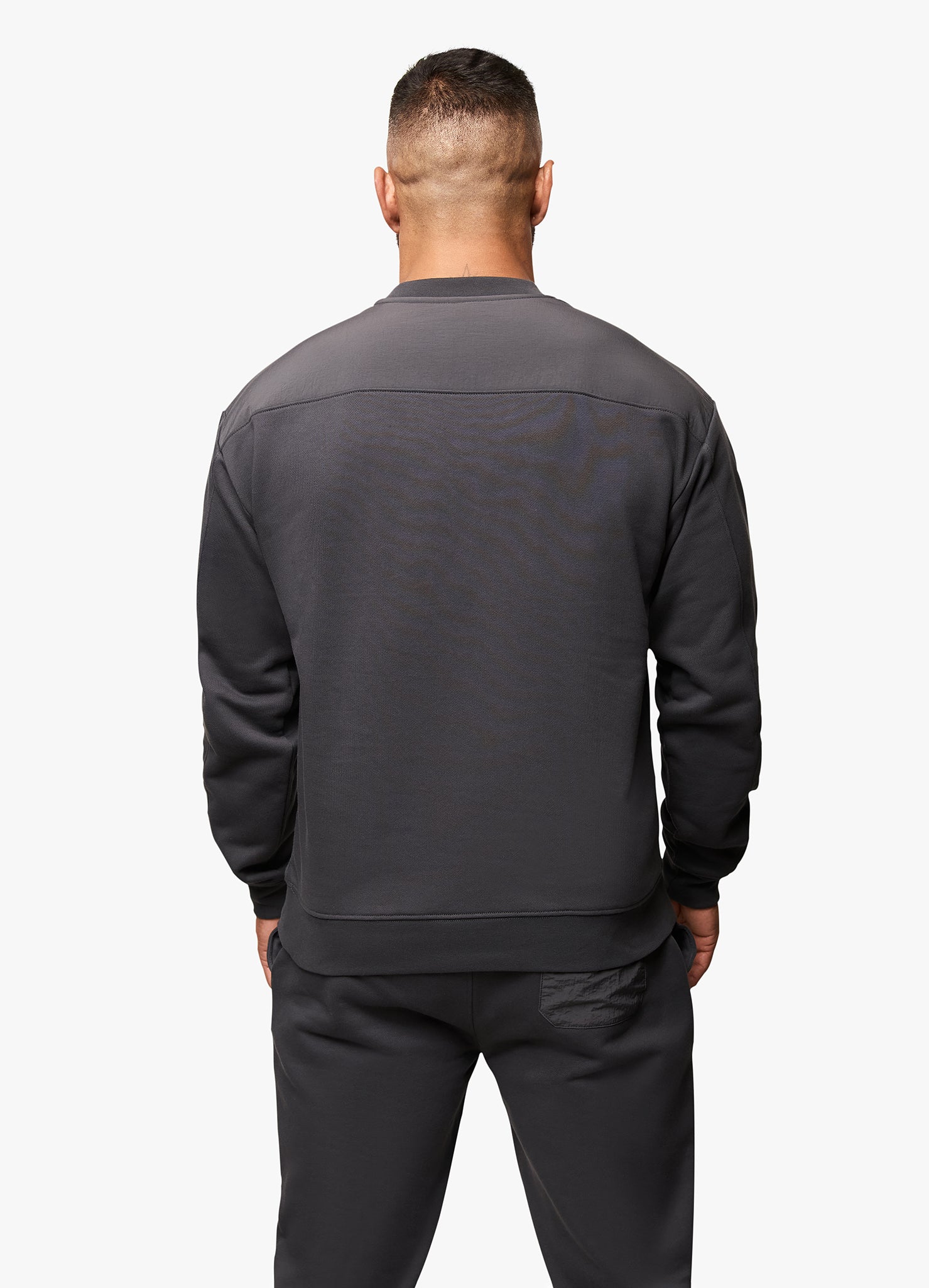 Gym King Eclipse Embossed Sweatshirt Pewter Xs