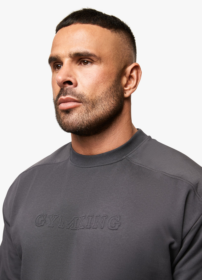 Gym King Eclipse Embossed Sweatshirt - Pewter