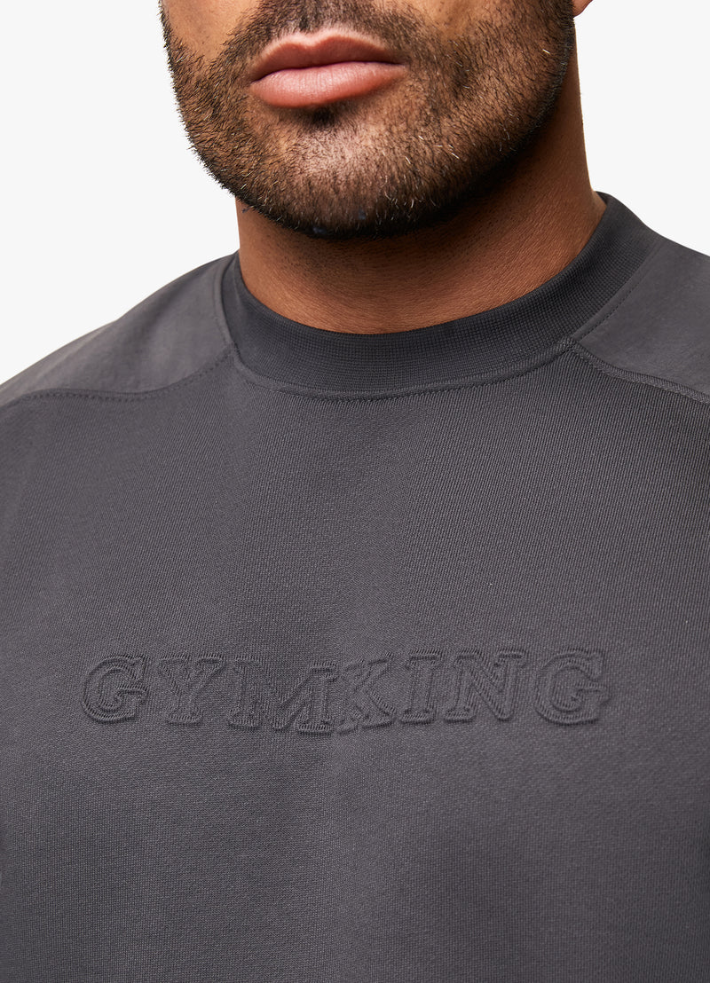 Gym King Eclipse Embossed Sweatshirt - Pewter