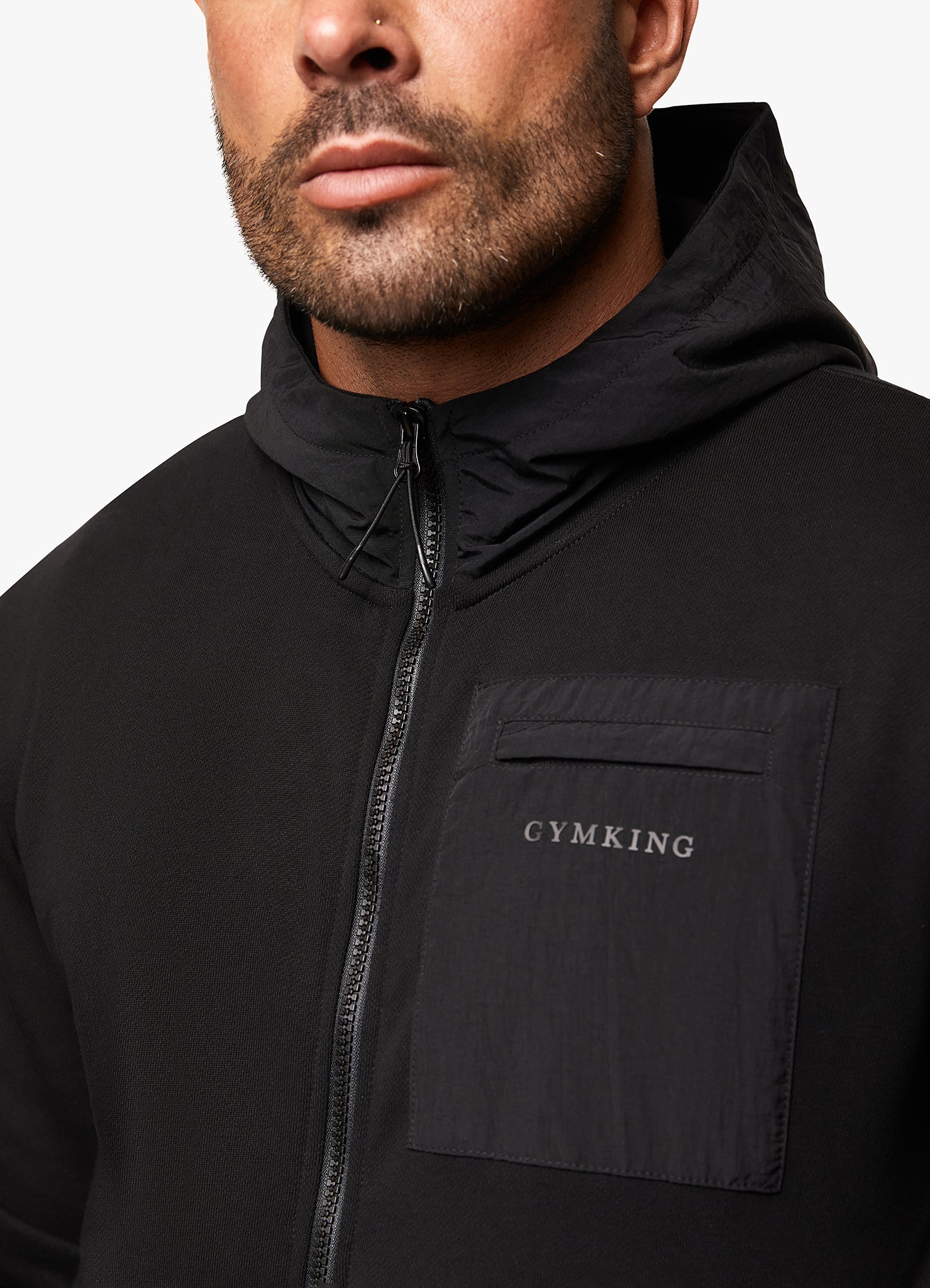 Gym King Eclipse FZ Hood - Black