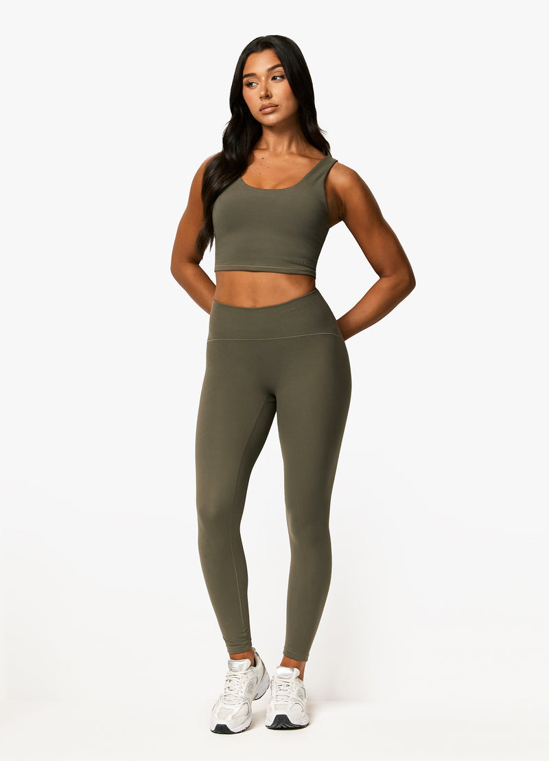 Gym King Peach Luxe Legging - Olive Luxe