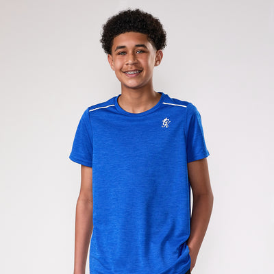 Gym King Kids Element Tee - Sonic Blue Marl